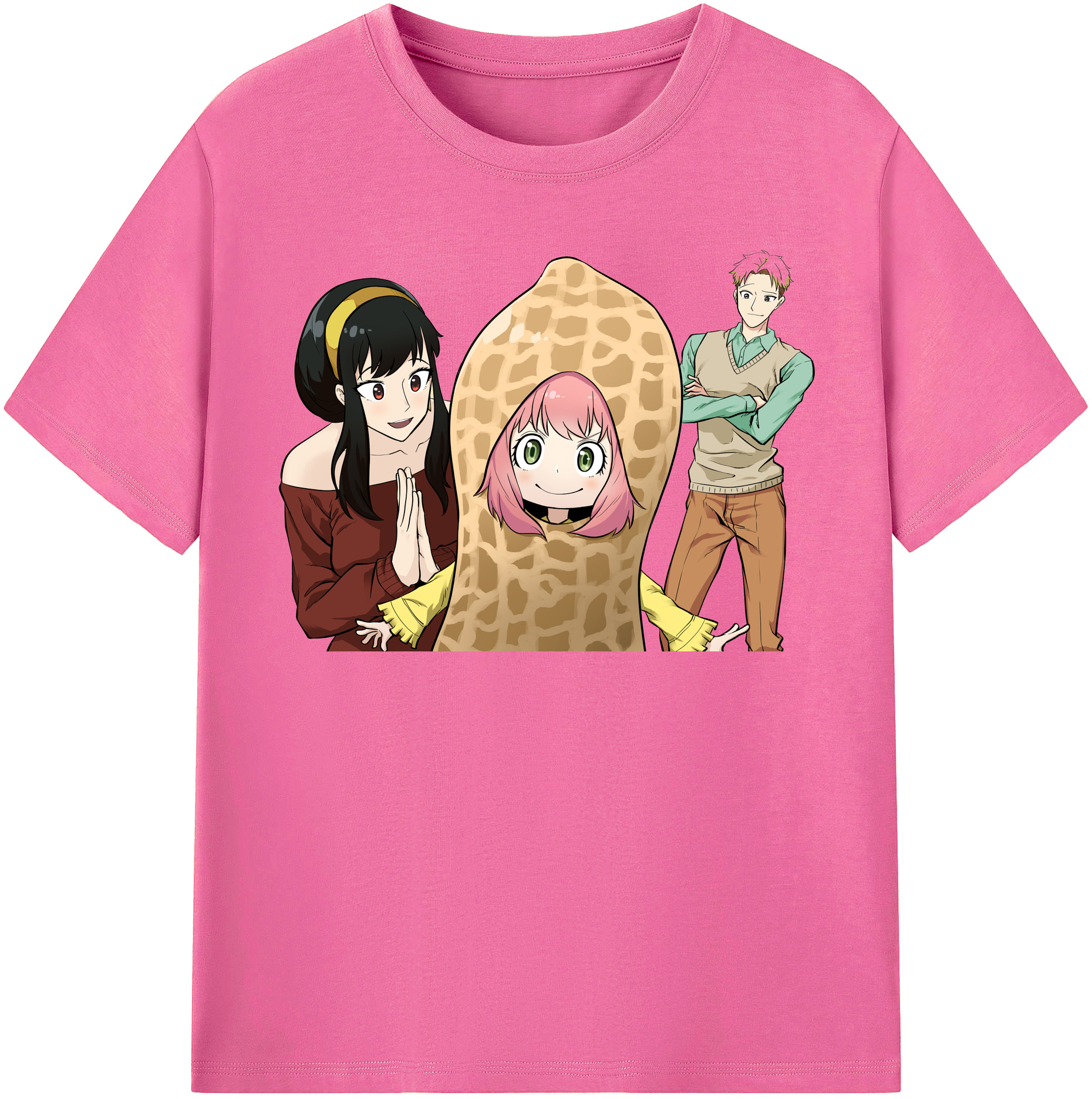（画像用） SPY×FAMILY间谍家家酒 レディースカジュアルプリントTシャツ（綿100％）